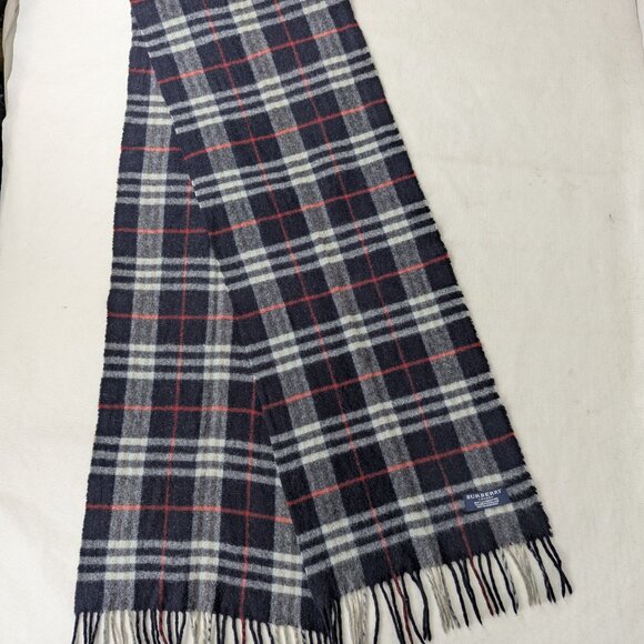 Burberry Accessories - Burberry Lambswool Plaid Check Scarf Black Unisex | Warm & Soft | Quick Ship